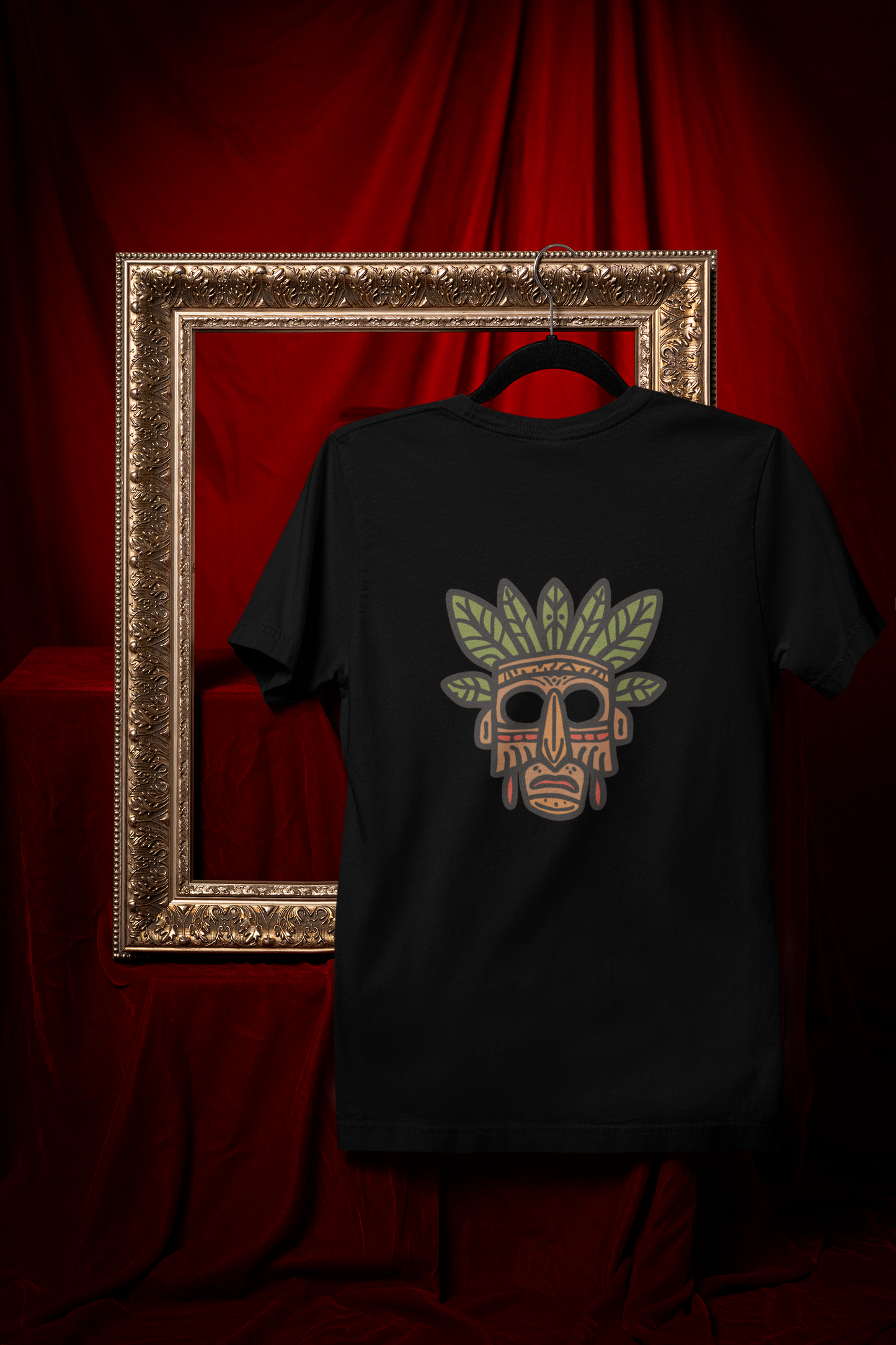 "AFRICAN ART FRONT & BACK" PRINT TSHIRT-MALE