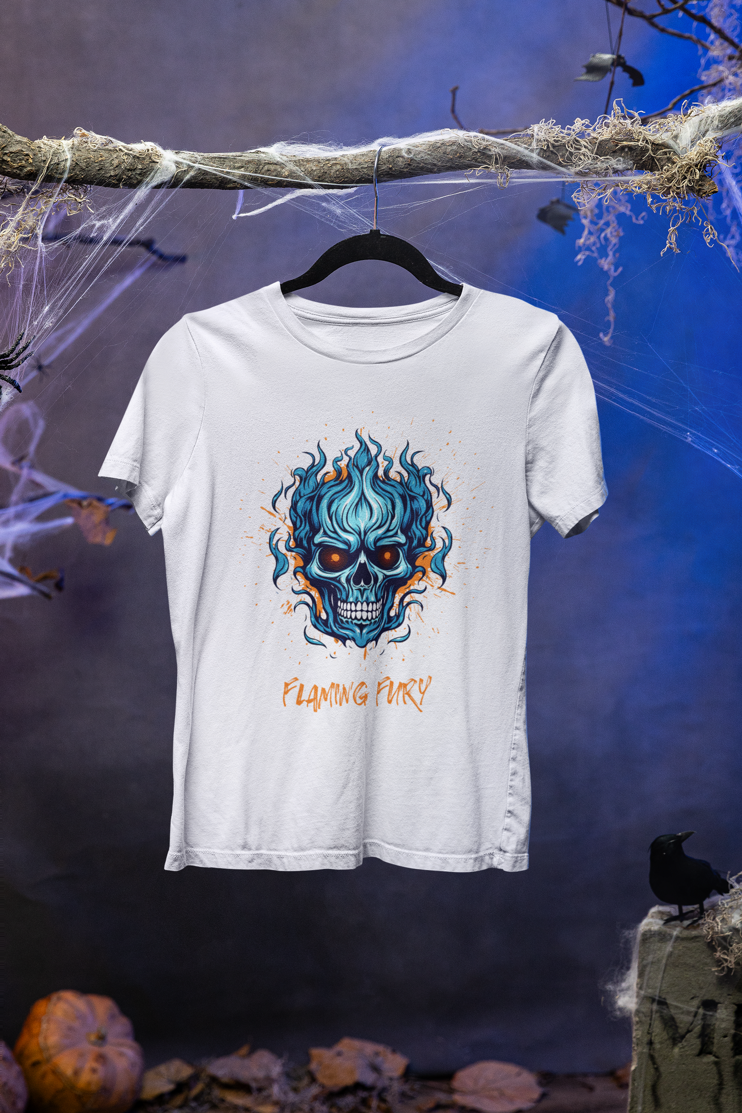 "FLAMING FURY" PRINT TSHIRT-MALE