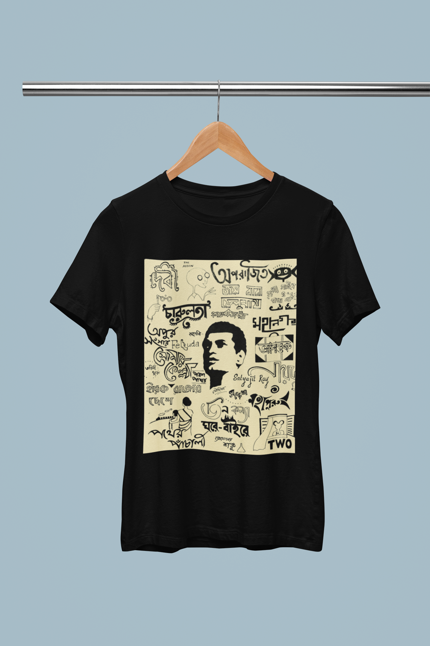 "SATYAJIT RAY ART" PRINT TSHIRT-MALE