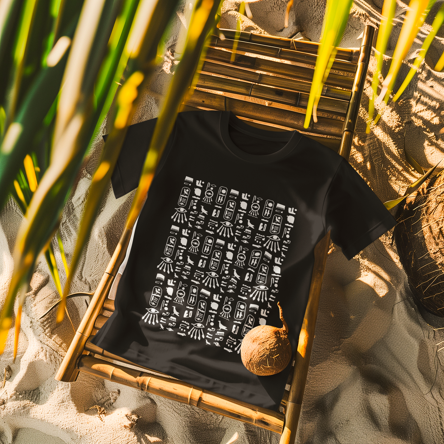 "Hieroglyphs Plain" PRINT TSHIRT-MALE