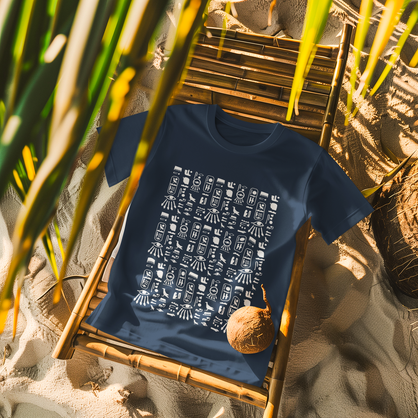 "Hieroglyphs Plain" PRINT TSHIRT-MALE