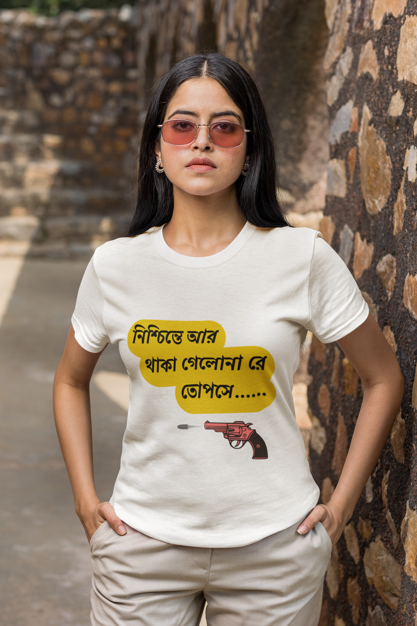 FELUDA DIALOUGE PRINT TSHIRT-FEMALE