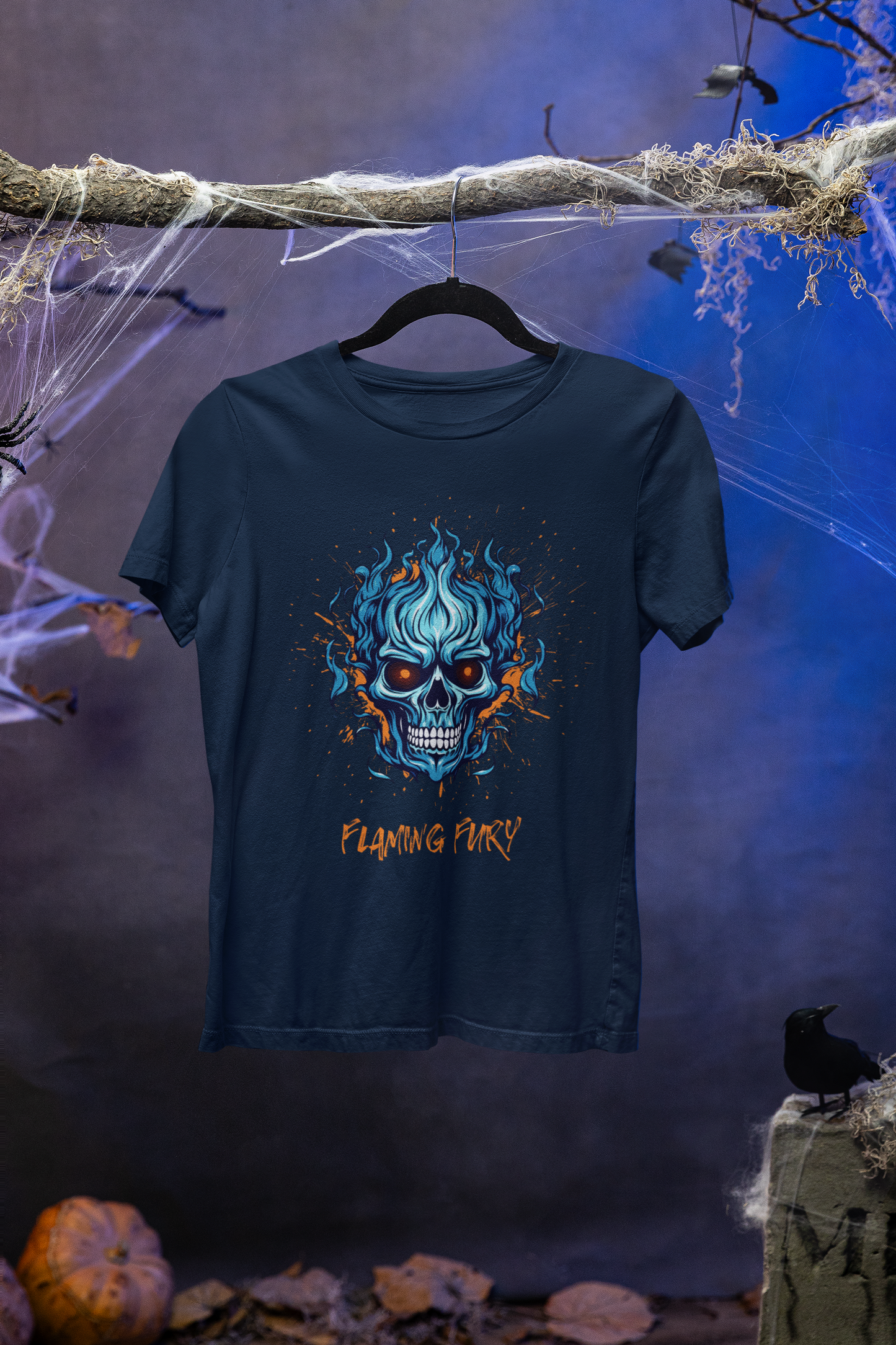 "FLAMING FURY" PRINT TSHIRT-MALE