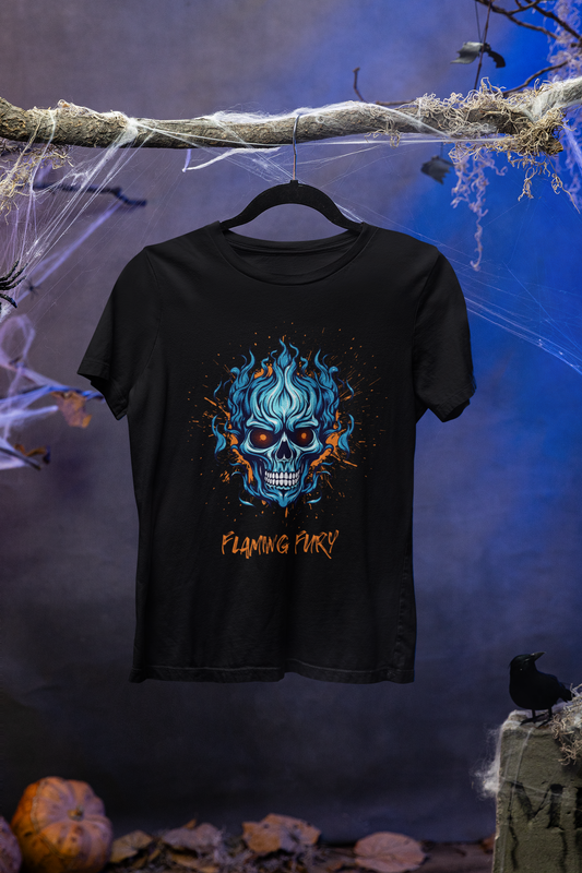 "FLAMING FURY" PRINT TSHIRT-MALE