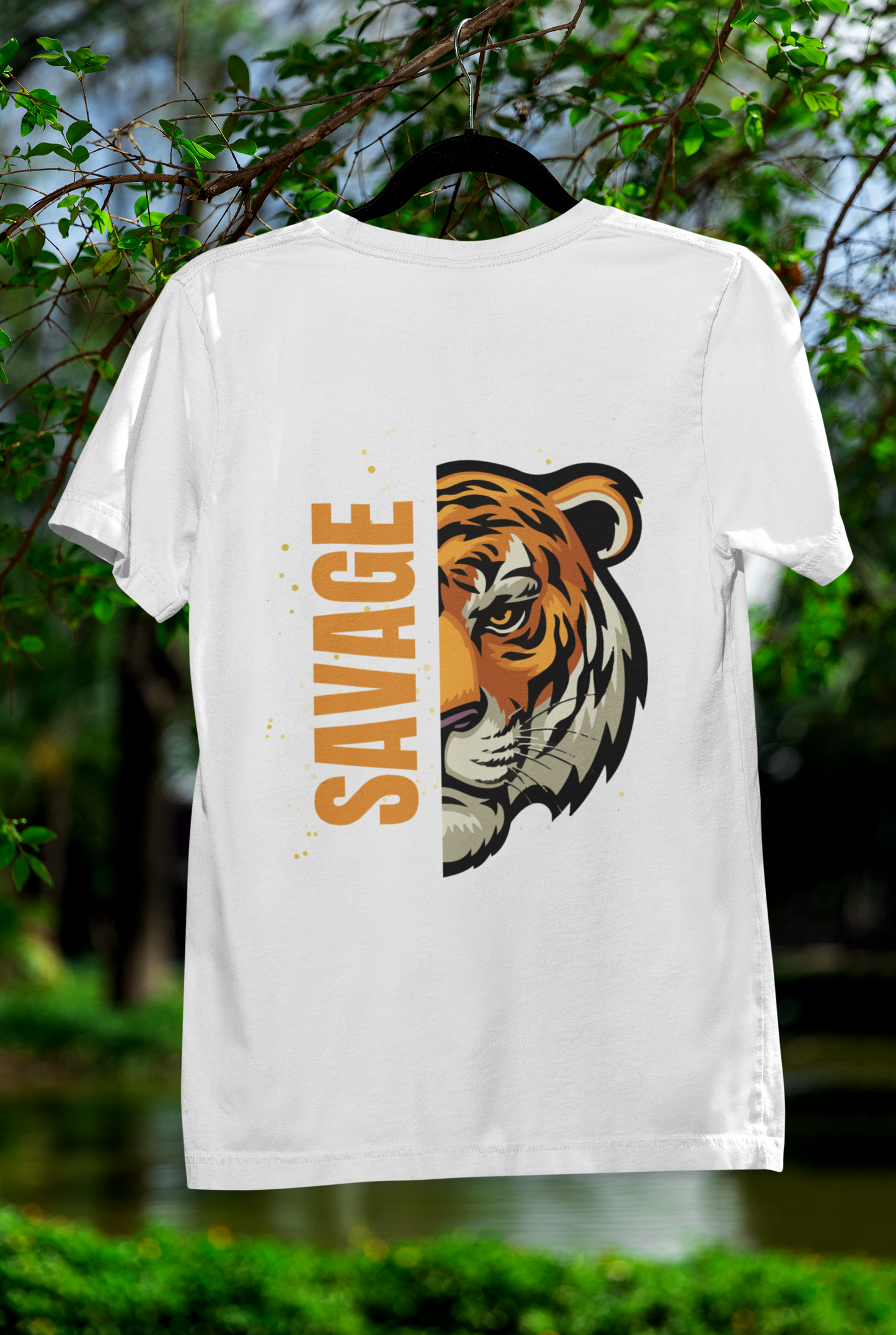 "TIGER SAVAGE" PRINT TSHIRT-MALE