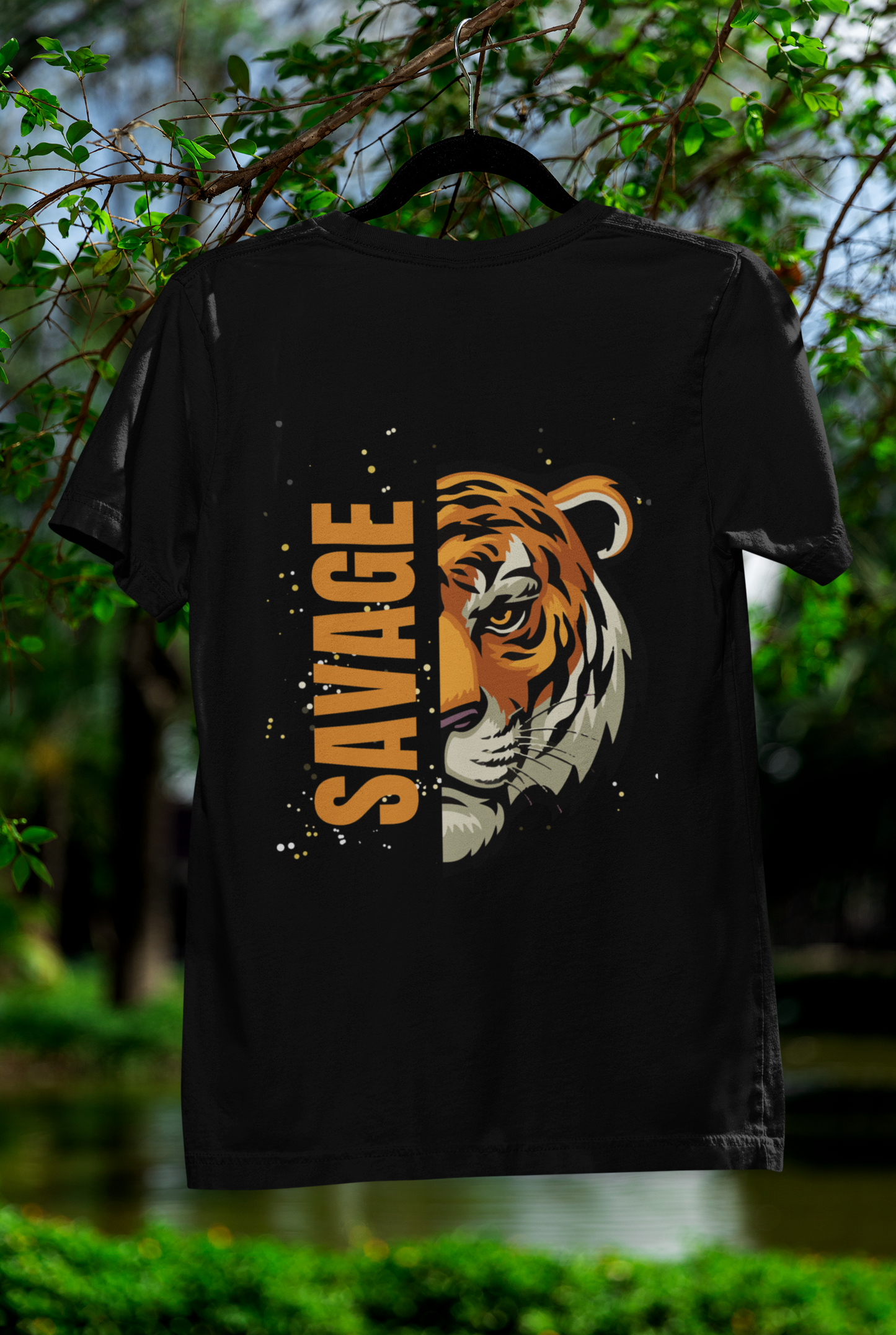 "TIGER SAVAGE" PRINT TSHIRT-MALE