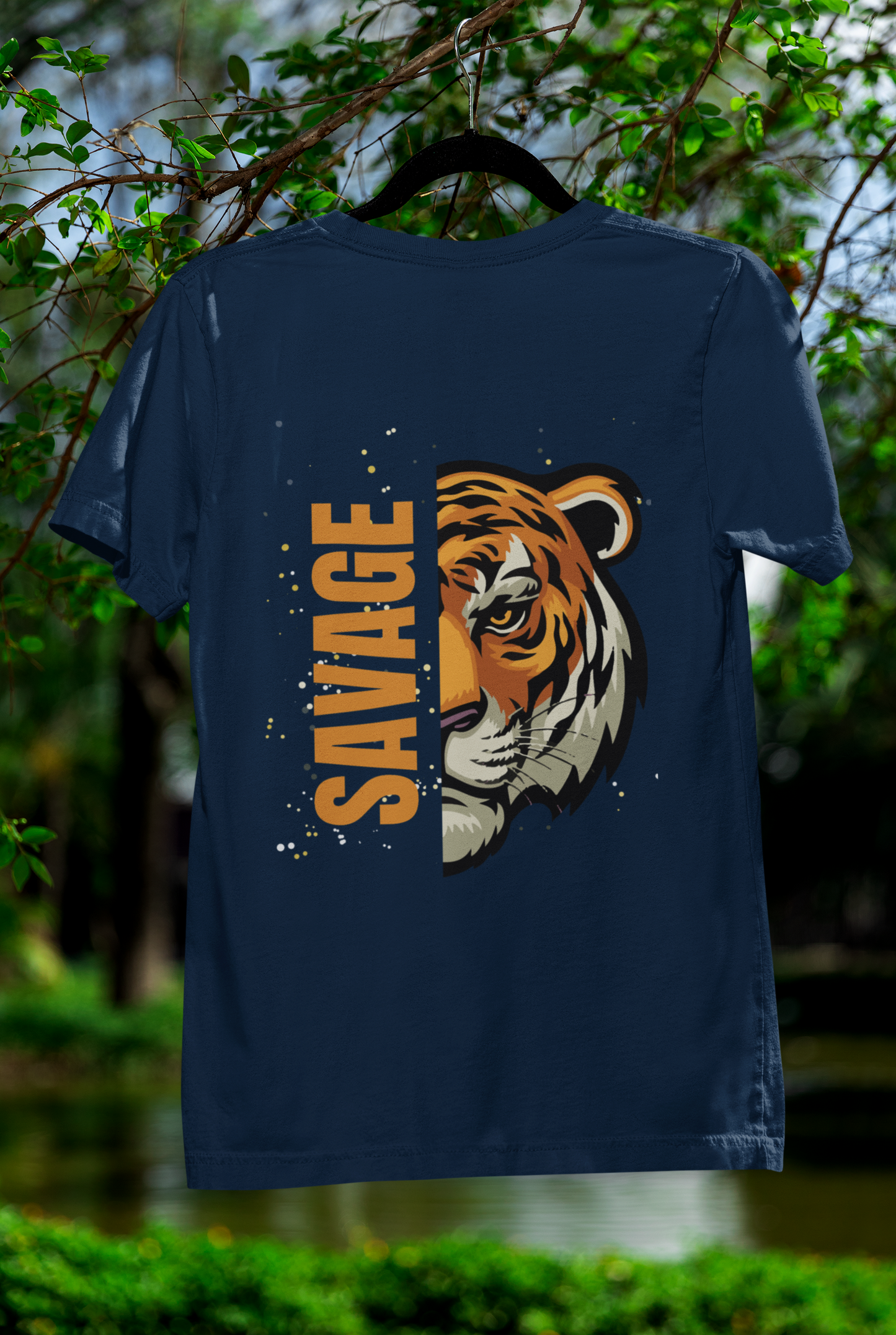 "TIGER SAVAGE" PRINT TSHIRT-MALE