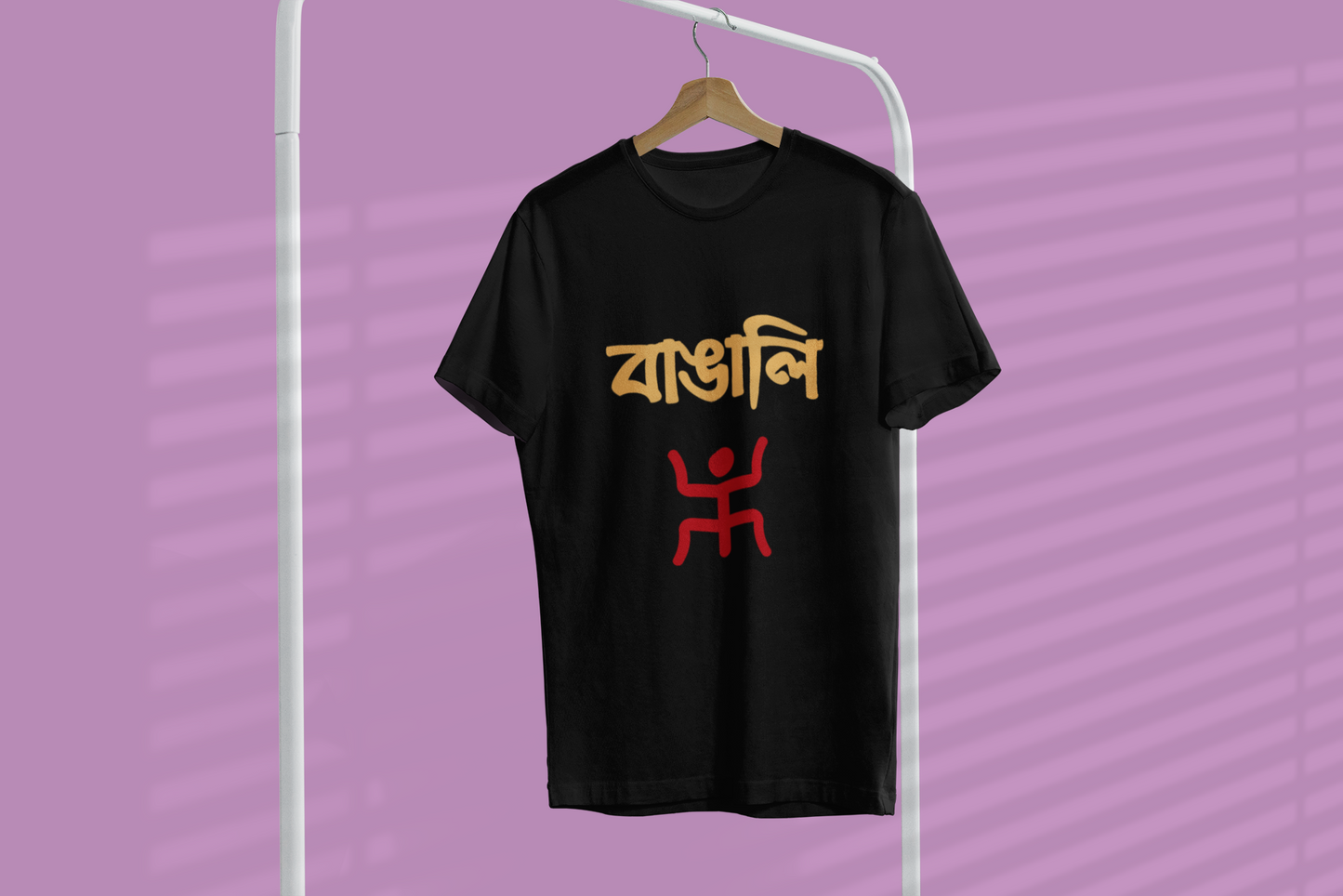 "BANGALI & SWASTIK PRINT TSHIRT-MALE