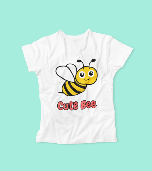 "CUTE BEE" PRINT TSHIRT-GIRLS